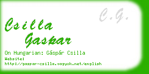 csilla gaspar business card