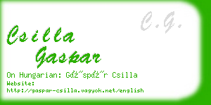 csilla gaspar business card